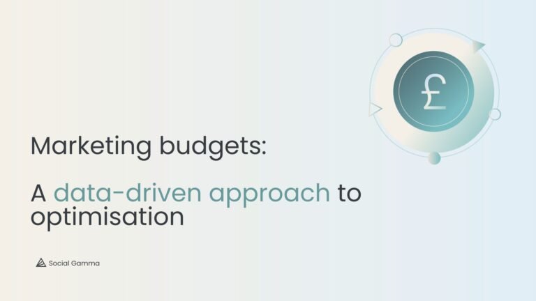 Marketing budgets: a data-driven approach to optimisation